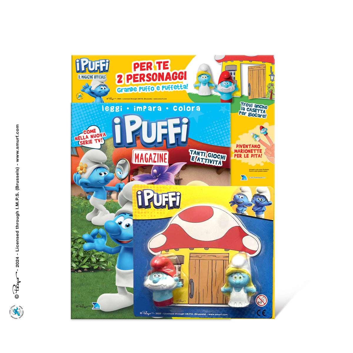 I Puffi - Magazine + i personaggi con la casetta – Tridimensional Srl